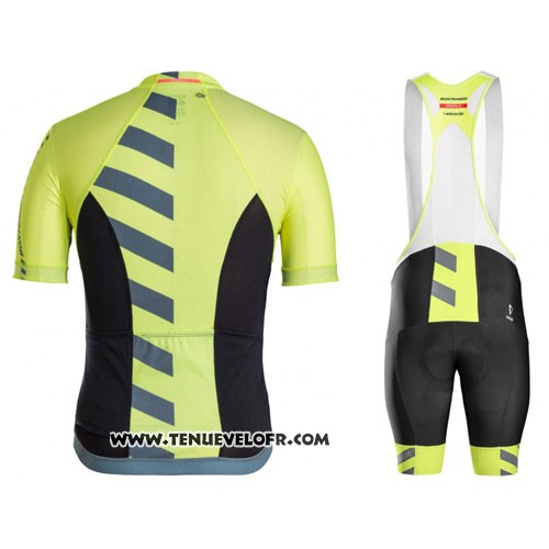 2016 Maillot Ciclismo Trek Bontrager Vert et Noir Manches Courtes et Cuissard